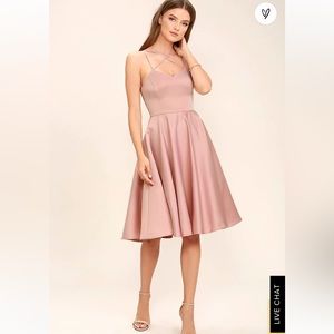 Lulus Pink Blush Midi Dress